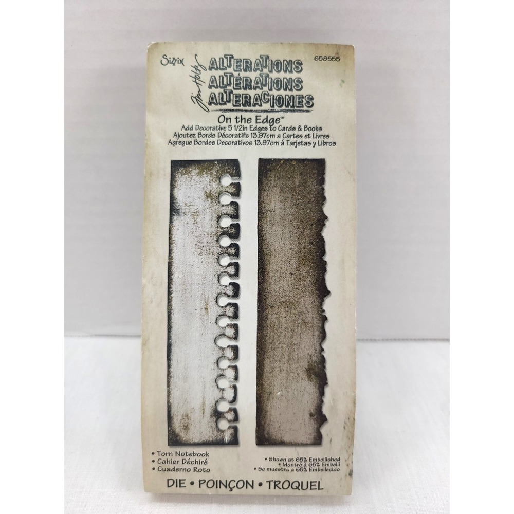 Sizzix Tim Holtz Alterations On the Edge Cutting Die Torn Notebook 658555